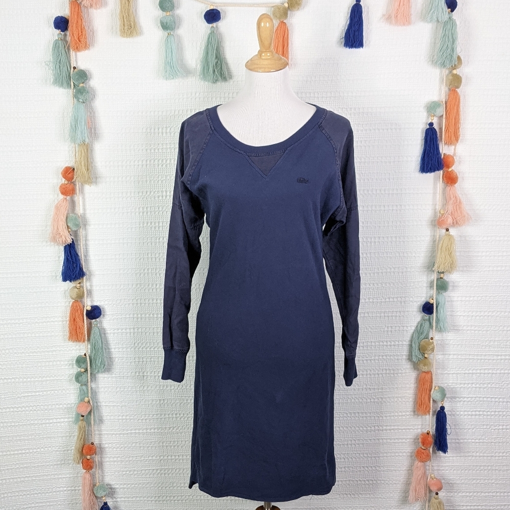 Lacoste Navy Blue Long Sleeve Dress